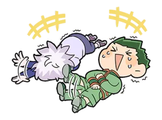 😄 Gon Freecss Hunter x Hunter 애니메이션, 캐릭터, 곤, 키르아, 헌터x헌터, 귀여운 telegram sticker