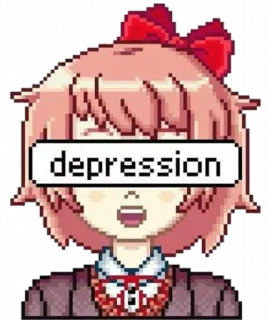 🧡 depression Pixel art, Triste, Depressão, Emocional, Desenho animado, Saúde mental telegram sticker