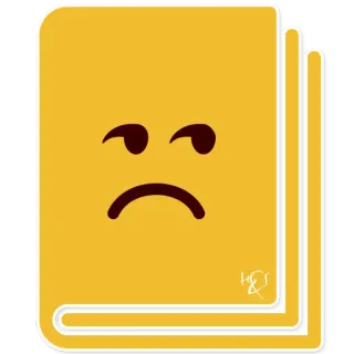 📔 emoji, ánimo, libro, amarillo telegram sticker