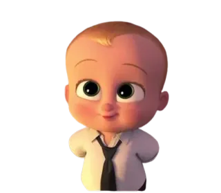 😊 Boss Baby The Boss Baby bébé, dessin animé, costume, cravate, mignon telegram sticker