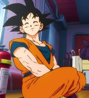 😊 Goku Dragon Ball อนิเมะ, ดราก้อนบอล, โกคู, ยิ้ม whatsapp sticker