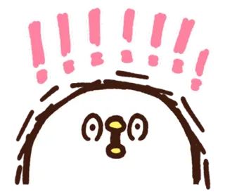 ❗ sorprendido, signos de exclamación, dibujos animados, lindo, animal telegram sticker