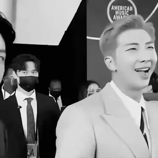 🎤 AMERICAN MUSIC AWA american music awards, rm, kpop, mask, suit telegram sticker