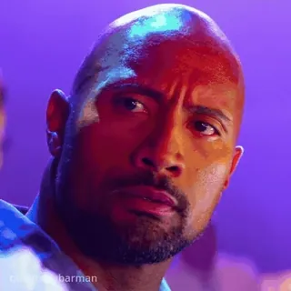 😔 Dwayne Johnson Dwayne Johnson, The Rock, actor, portrait telegram sticker