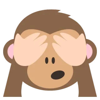 🙈 Affe, Emoji, Nichts sehen, Tier, Süß, Affentier whatsapp sticker