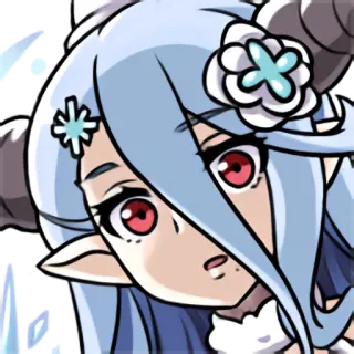 ❄ Anime, Kartun, Lucu, Gadis, Ilustrasi, Karakter, Fanart telegram sticker