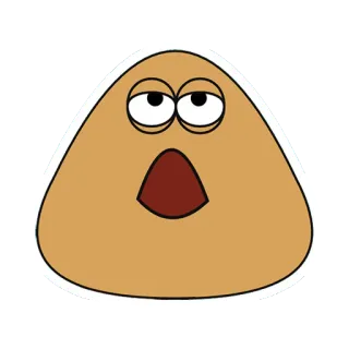 😵 Pou Pou, Alien, Chocado, Simples, Surpreso telegram sticker