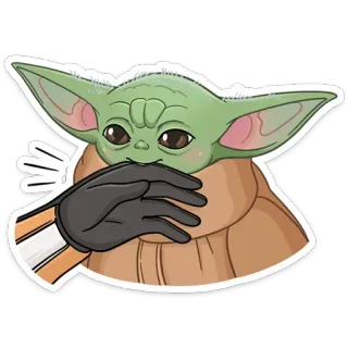 😼 Baby Yoda Baby Yoda, Grogu, Star Wars, Mandalorien, mignon, autocollant telegram sticker