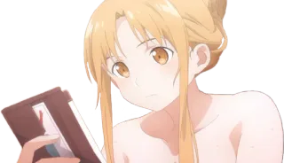 😕 Asuna Yuuki Sword Art Online Anime, Personagem, Garota, Asuna, Sword Art Online telegram sticker
