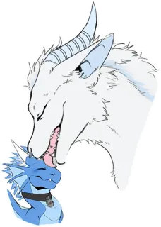 👅 dragão, monstro, fantasia, animal, lobo telegram sticker