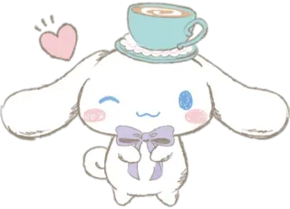 💓 Cinnamoroll cinnamoroll, sanrio, kawaii, cute, cartoon, anime, coffee, cup telegram sticker