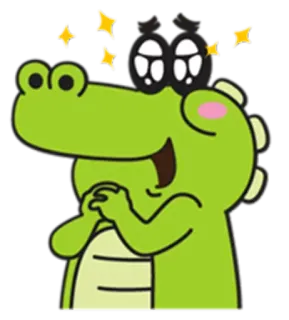 🐊 漫画, ワニ, 動物, 絵文字, ステッカー telegram sticker