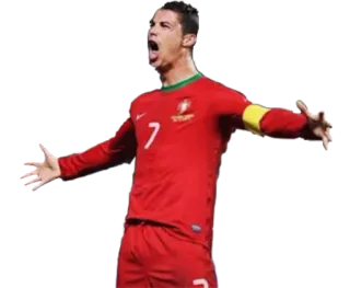 😮 Cristiano Ronaldo soccer, football, athlete, celebration, player, portugal telegram sticker