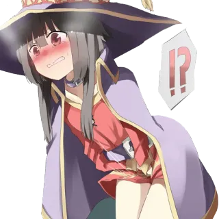 😅 Megumin Konosuba Anime, Konosuba, Megumin, Maga, linda, Pegatina telegram sticker