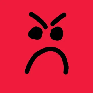 😡 bravo, rosto, vermelho, irritado, chateado, emoção, desenho animado telegram sticker