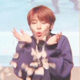 🌱 คน, ส่งจูบ, เกาหลี, ผู้ชาย, K-pop telegram sticker