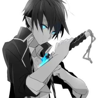 😮 Rin Okumura Blue Exorcist Anime, Demônio, Blue Exorcist, Espada, Personagem telegram sticker