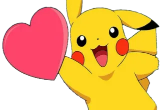 💖 Pikachu Pokemon โปเกมอน, ปิกาจู, อนิเมะ, หัวใจ, น่ารัก, ความรัก telegram sticker