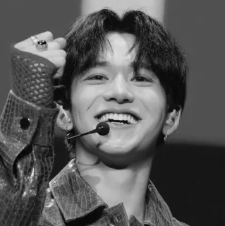 🔗 pria, tersenyum, potret, hitam putih, laki-laki, orang telegram sticker