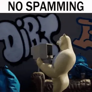 🚫 NO SPAMMING スパム, コンピューター, クマ, グラフィティ telegram sticker