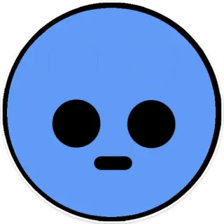 😕 cerchio blu, emoji, semplice, faccia, icona, arte digitale telegram sticker