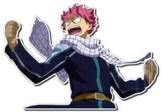 😠 Natsu Dragneel Fairy Tail anime, fairy tail, natsu dragneel, mage, fire, angry telegram sticker