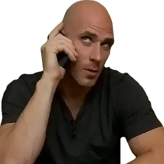 🙄 Johnny Sins 俳優, ハゲ, 電話, ポルノスター, ミーム telegram sticker