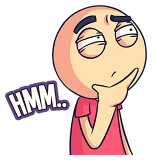 🤔 HMM.. pensando, ponderando, hmm, dúvida, incerto, confuso telegram sticker