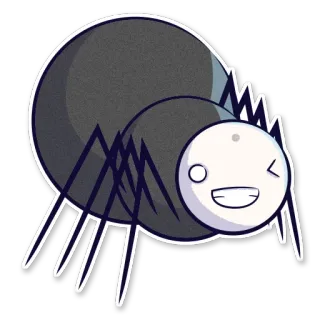 😉 araignée, dessin animé, mignon, insecte, arachnide, insecte telegram sticker