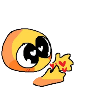 😙 Emoji, Amor, Coração, Fofo, Amarelo telegram sticker