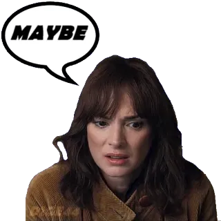 😩 MAYBE maybe, doubt, uncertain, question, unsure telegram sticker