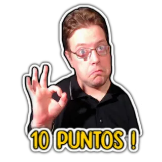👌 10 PUNTOS! pria, gestur, menunjuk, peringkat telegram sticker
