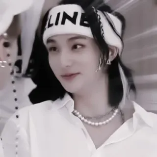 ✨ Homme, Bandeau, Collier de perles, Coréen, Célébrité, Portrait, Personne, Style telegram sticker