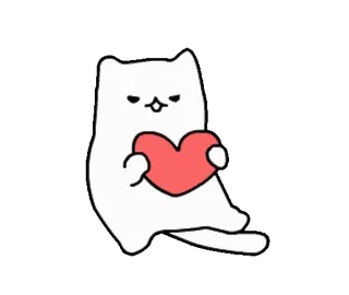 ❤️ white cat telegram sticker