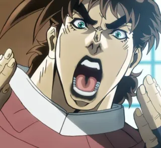 😣 Joseph Joestar JoJo's Bizarre Adventure Anime, Manga, Grito, Enojado, Joestar whatsapp sticker