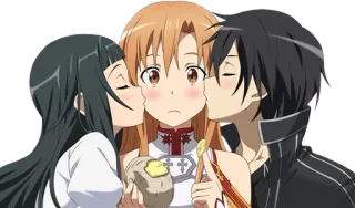 😘 Asuna Sword Art Online Anime, Baiser, Romance, Sword Art Online whatsapp sticker