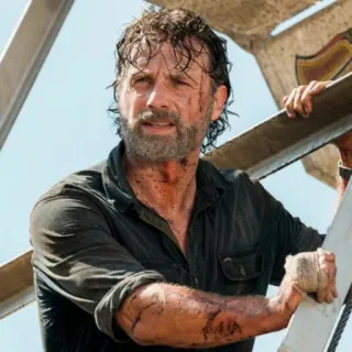 🙄 Rick Grimes The Walking Dead Rick Grimes, The Walking Dead, zombie apocalypse, AMC, Andrew Lincoln, survival telegram sticker