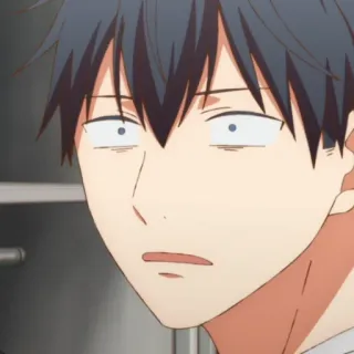 😨 anime, manga, portrait, facial expression, cartoon telegram sticker