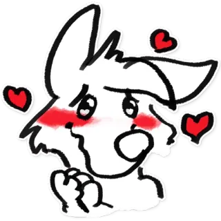 ❤ 動物, アニメ, 愛, ハート, 可愛い, もふもふ telegram sticker