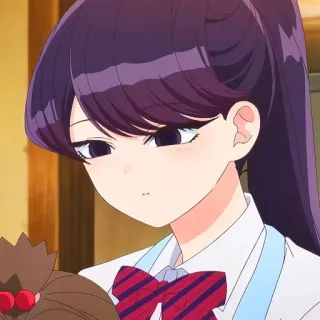 🙂 Komi Shouko Komi Can't Communicate Anime, Fille, Komi Can't Communicate, Komi Shouko, Mignon, Écolière whatsapp sticker
