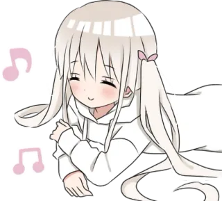 🎵 anime girl, kawaii, cute, manga, animation, character, illustration telegram sticker