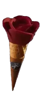 🌹 Eis, Rose, Dessert, Essen, Eistüte, Blume whatsapp sticker
