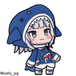 🥳 Gawr Gura Hololive whatsapp sticker