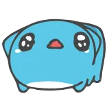 ❌ triste, chorando, desenho animado, fofo, azul telegram sticker