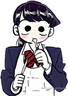 😋 Komi Shouko Komi Can't Communicate Anime, Komi Can't Communicate, Komi Shouko, Schattig, Manga whatsapp sticker