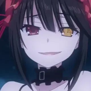 😏 Kurumi Tokisaki Date A Live Anime, Fille, Kurumi Tokisaki, Date A Live whatsapp sticker