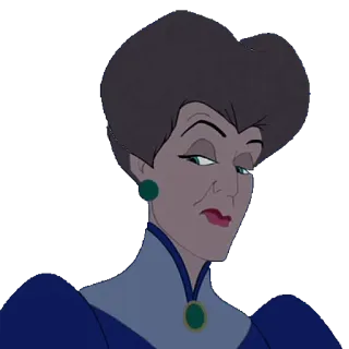 👿 Lady Tremaine Cinderella Lady Tremaine, Cinderella, Disney, Ibu Tiri Jahat, Kartun, Animasi, Penjahat whatsapp sticker