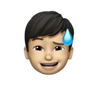 🫁 Emoji, Faccia, Sudore, Nervoso, Stressato whatsapp sticker
