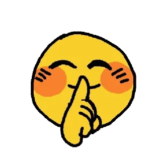 🤫 Emoji, Sst, Diam, Rahasia, Tenang, Jari, Ekspresi telegram sticker