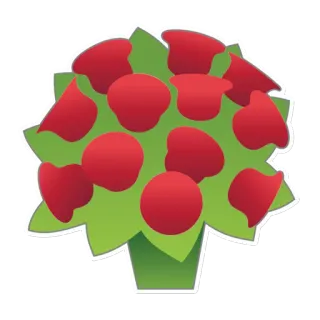 💐 flor, ramo, rojo, planta, naturaleza, decoración, floral telegram sticker